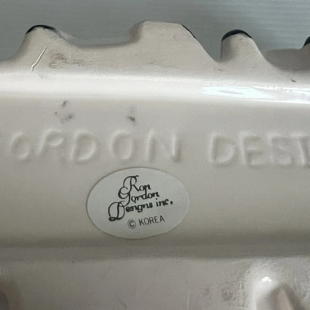 Vintage 1983 Ron Gordon Design Ceramic Pig & Piglets Cracker Cheese Butter Dish